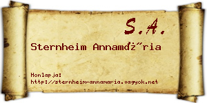 Sternheim Annamária névjegykártya